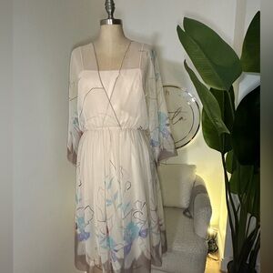 Vintage Cream Floral Dress